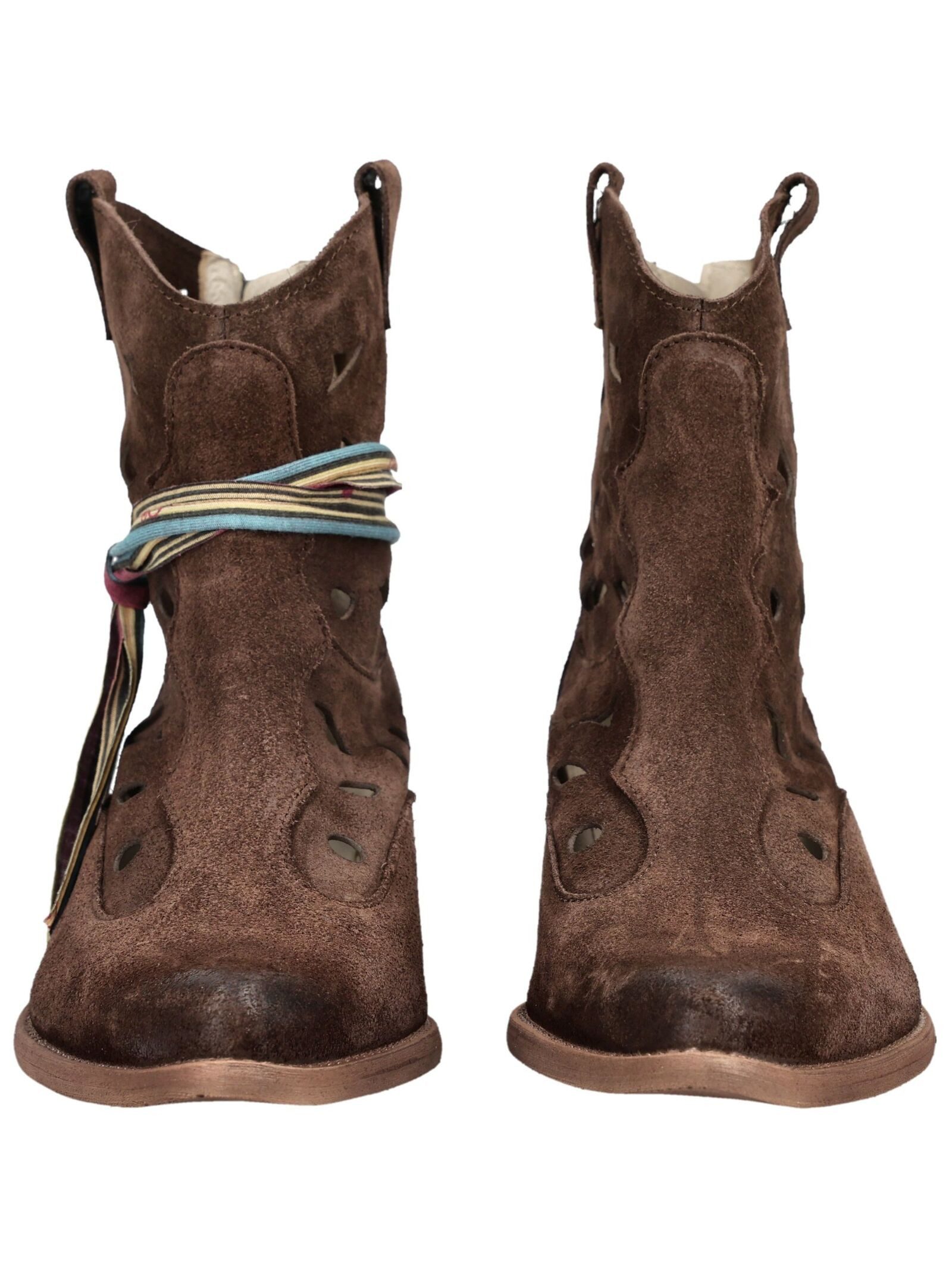 Felmini Stiefelette Veloursleder . Cowboy Stiefelette