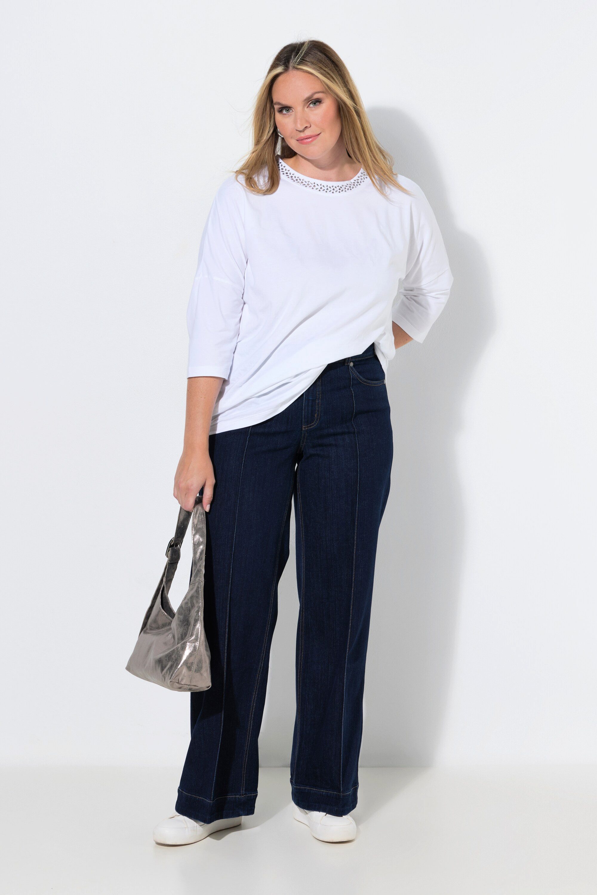 MIAMODA Regular-fit-Jeans Jeans weites Bein Biese 4-Pocket