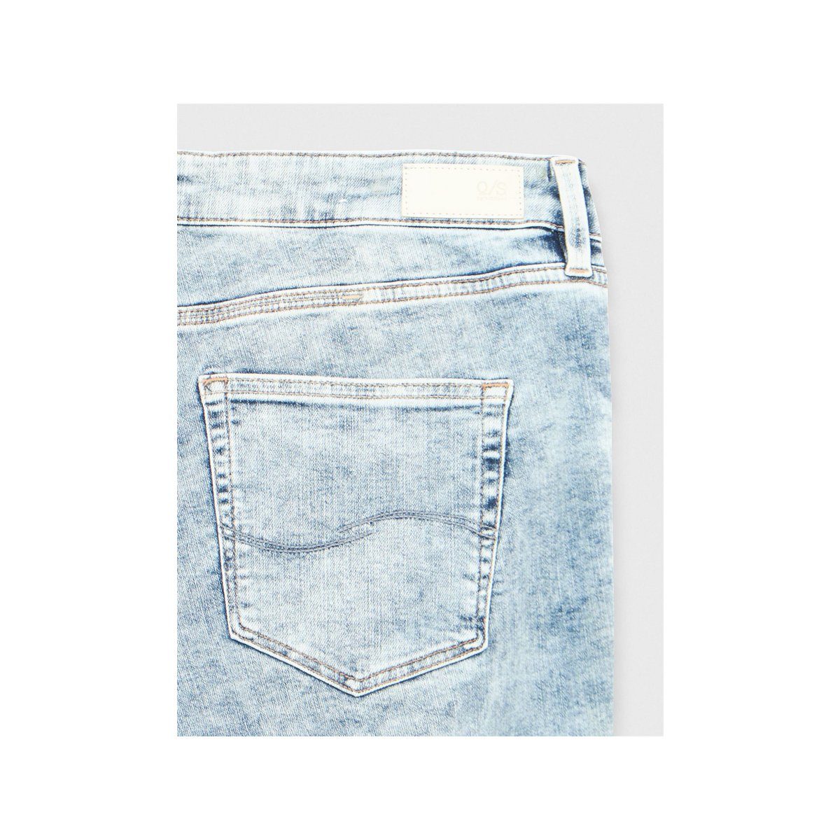 QS (1-tlg) 5-Pocket-Jeans blau