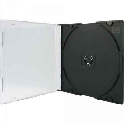 XLAYER CD-Hülle 100 Stück SlimCase CD DVD Hüllen, Single, schwarz, Vorratspack, robust, Slim Hüllen