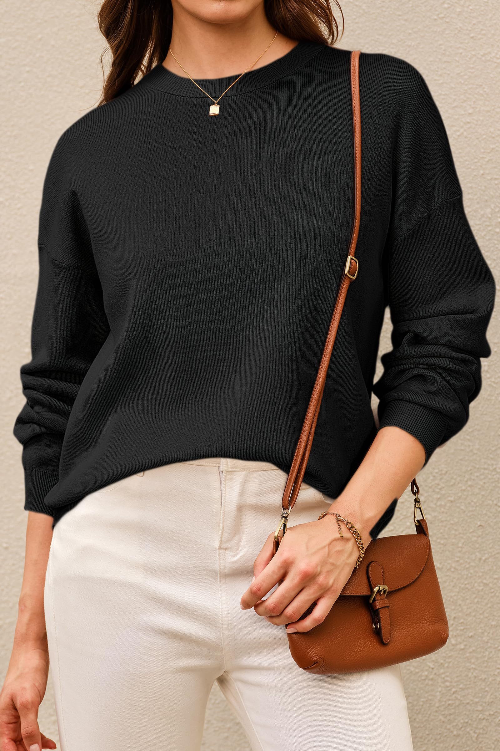 Arach&Cloz Longpullover Arach&Cloz Damen Pullover 100% Baumwolle Rundhalspu günstig online kaufen