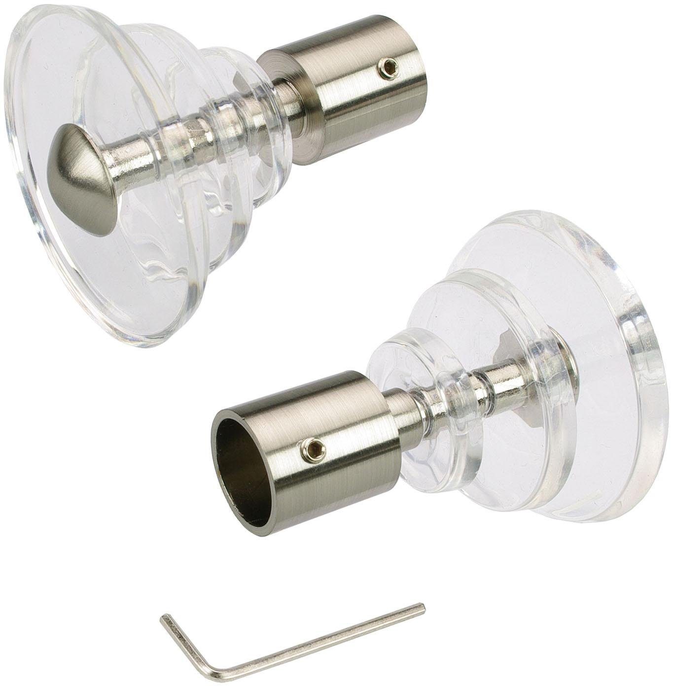 Liedeco Gardinenstangen-Endstück Luna, Gardinen, (Set, 2-St), günstig online kaufen