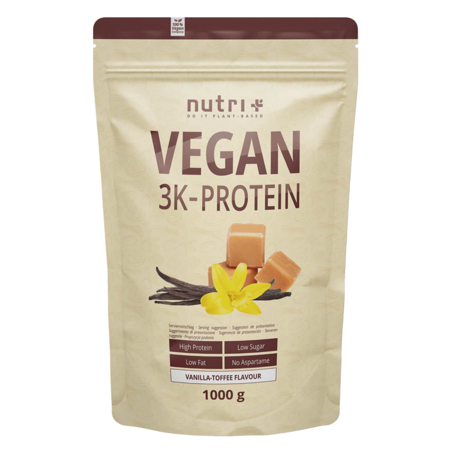nutri+ Protein Pulver Vegan 3K Pulver, 1 er