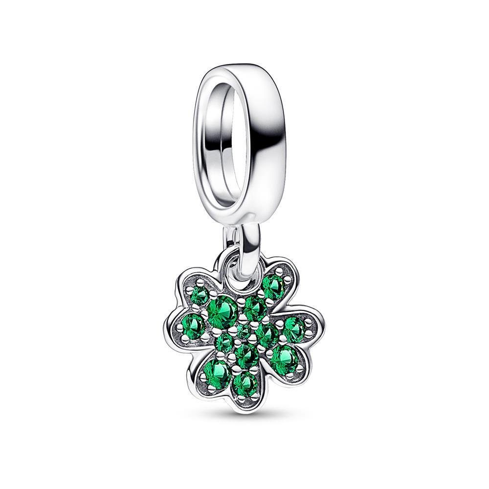 Bead Anhänger Kleeblatt, 925er Silber, Schmuckkristalle von PANDORA