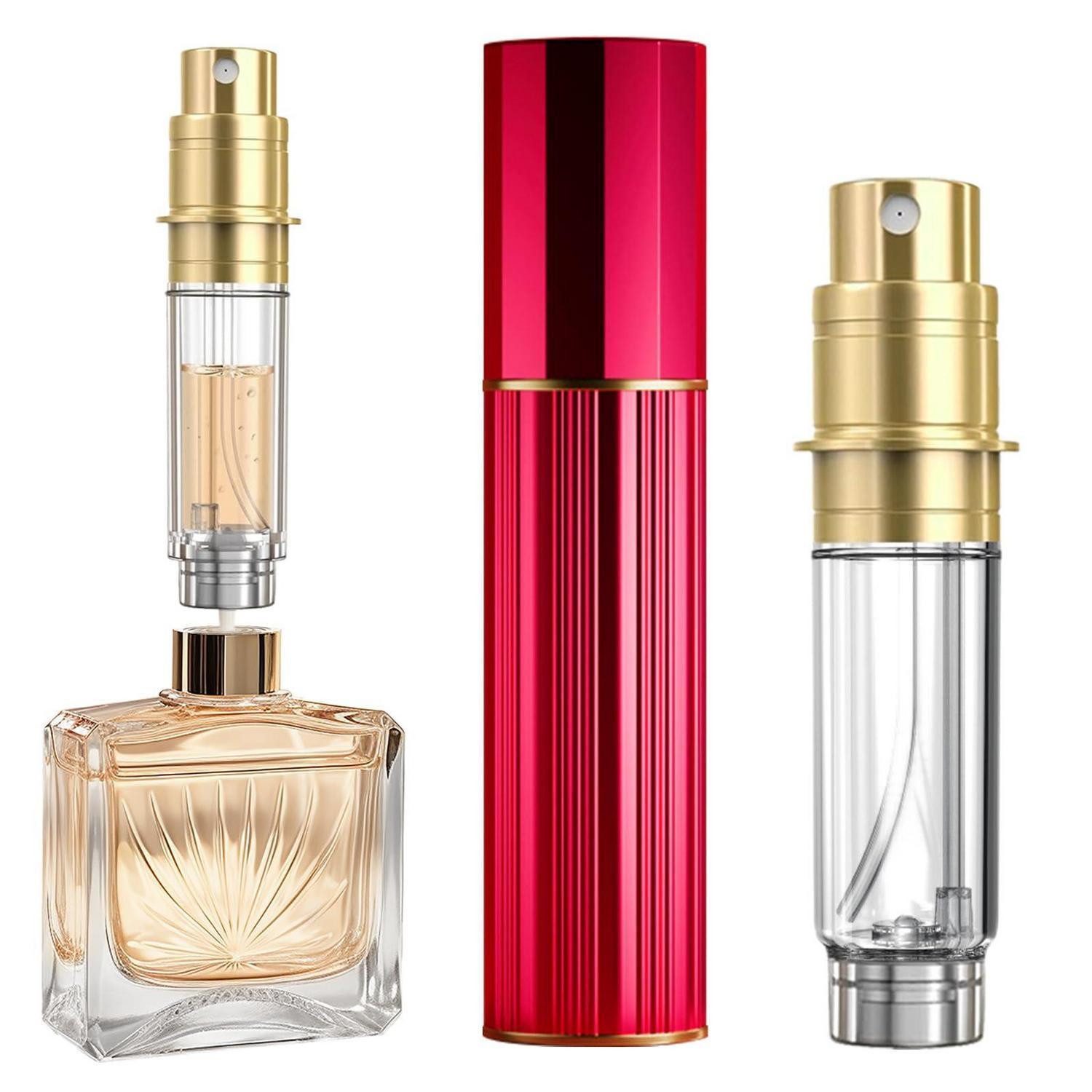LuxusKollektion Parfümzerstäuber Parfümzerstäuber nachfüllbar 10ml Rot