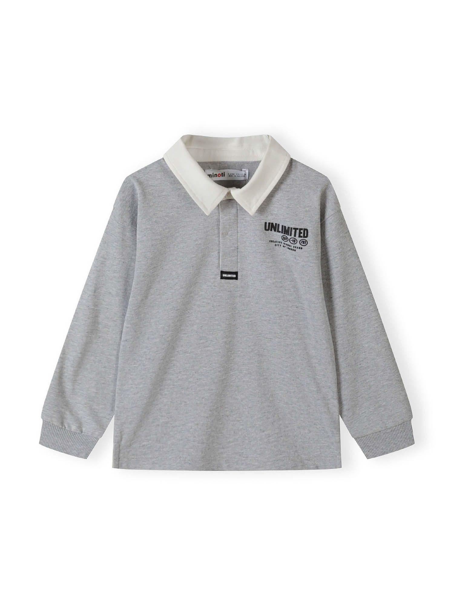 Poloshirt Poloshirt mit Print und Kragen in Kontrastfarbe (2y-14y)