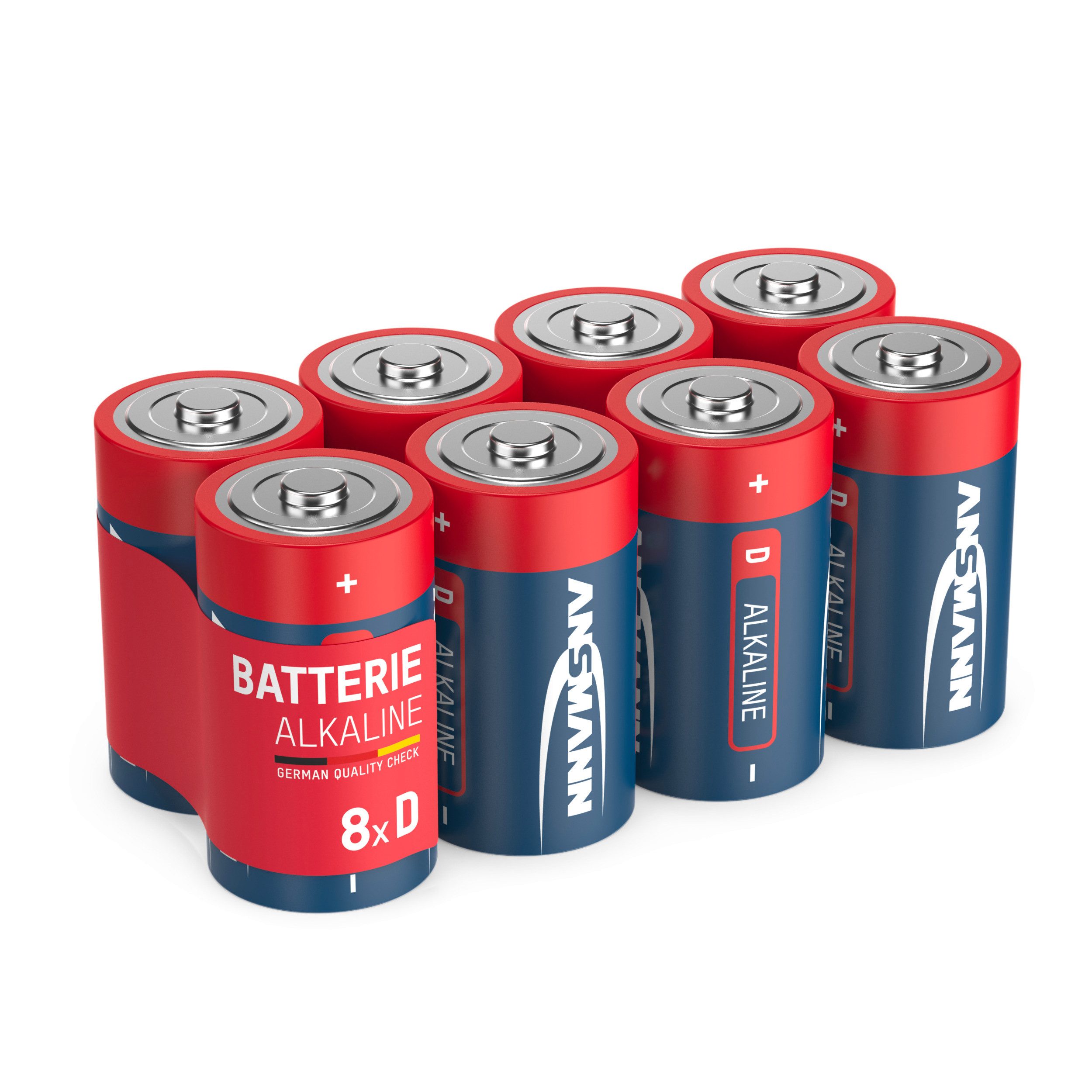ANSMANN AG Alkaline Batterien Mono D LR20 1,5V, 8 Stück Batterie