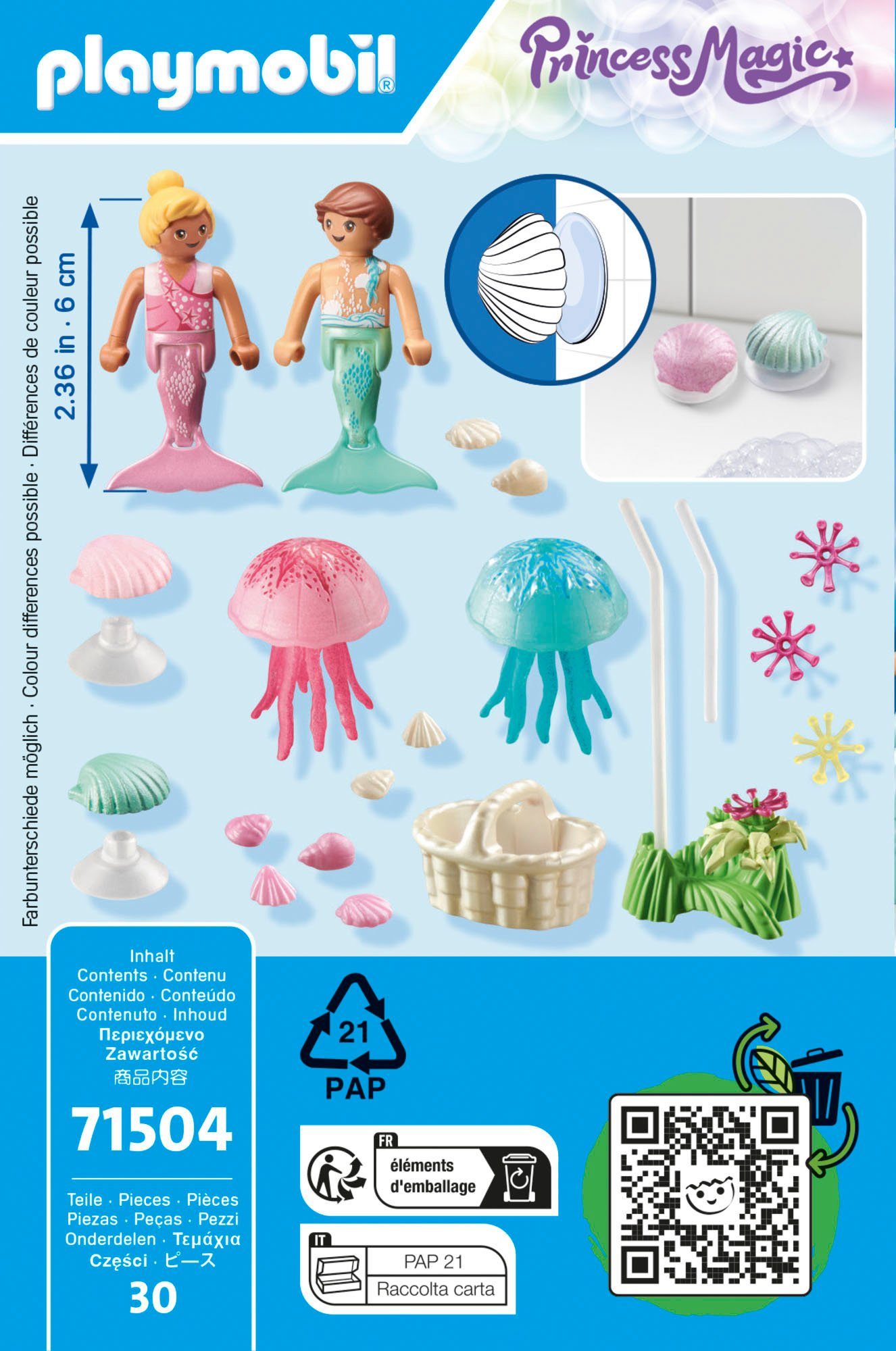 Playmobil® Meerkinder mit Quallen (71504), Princess Magic Konstruktions-Spielset, (30 St), Made in Europe – Bild 4 von 5