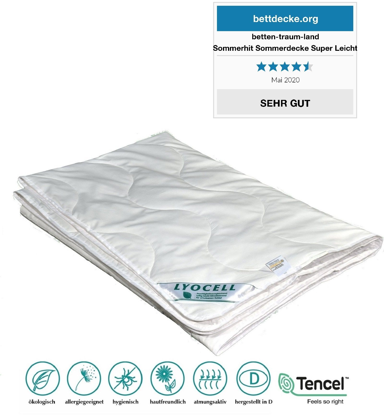 Betten Traumland Naturfaserbettdecke Sommerdecke super leicht günstig online kaufen