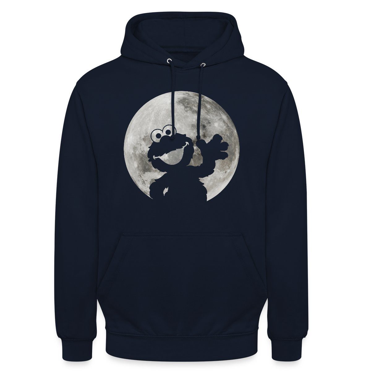 Spreadshirt Hoodie Sesamstraße Elmo Im Vollmond Unisex Hoodie (1-tlg)