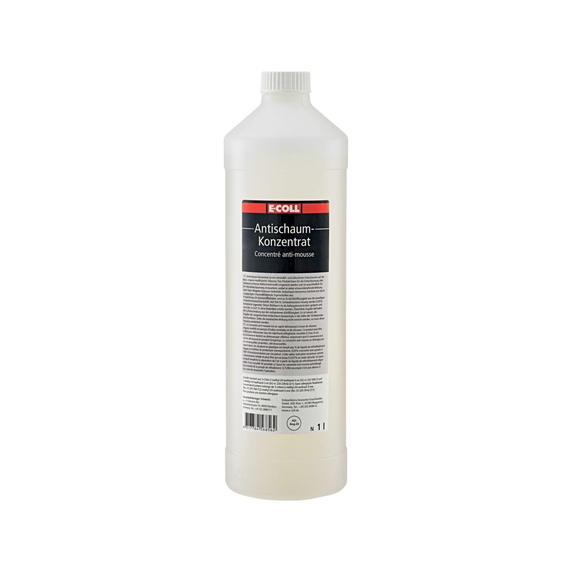 E-COLL Reinigungsbürste E-COLL Antischaum-Konzentrat 1L Flasche