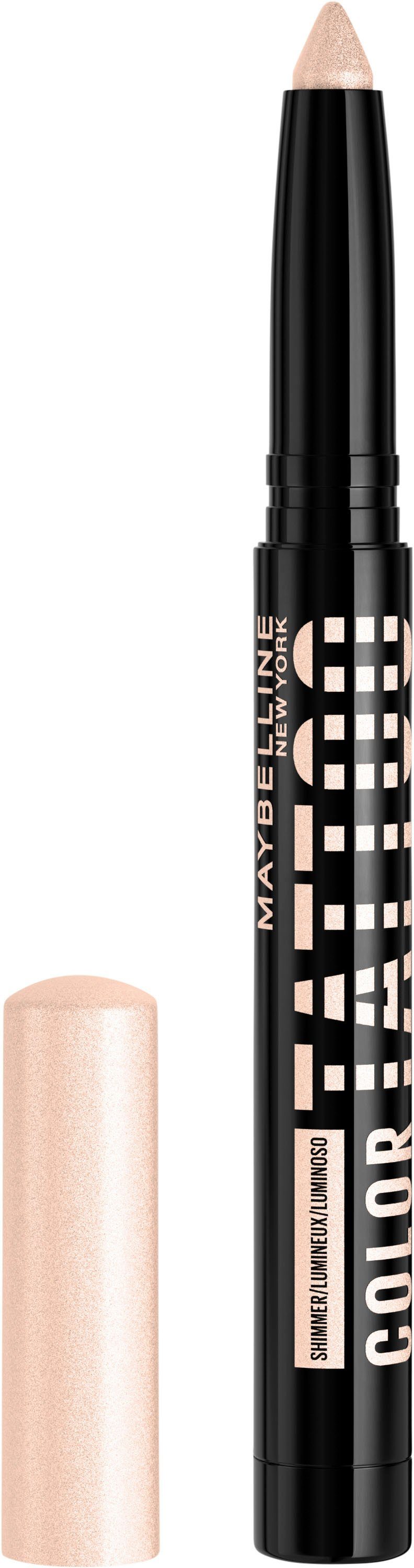 NEW Maybelline Eye Color YORK MAYBELLINE integriertem Lidschatten 24h mit Anspitzer Stix New York Tattoo Shining, All-in-one-Eyeliner