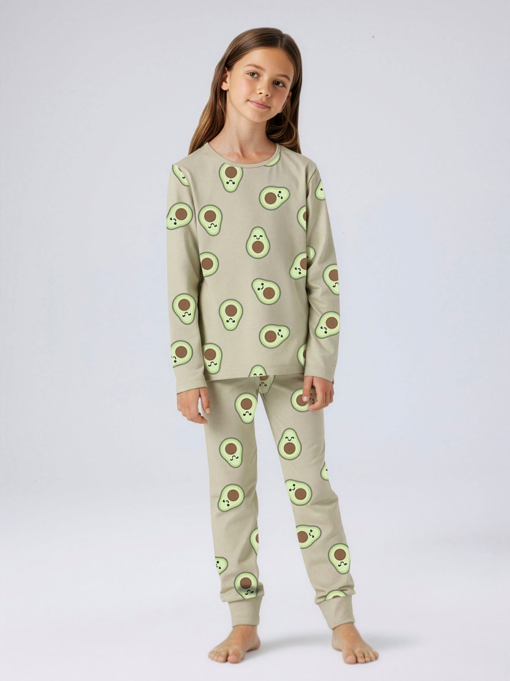 Name It Schlafanzug NKFNIGHTSET OATMEAL AVOCADO NOOS (Set, 2 tlg) im lustigen Avocado-Alloverprint