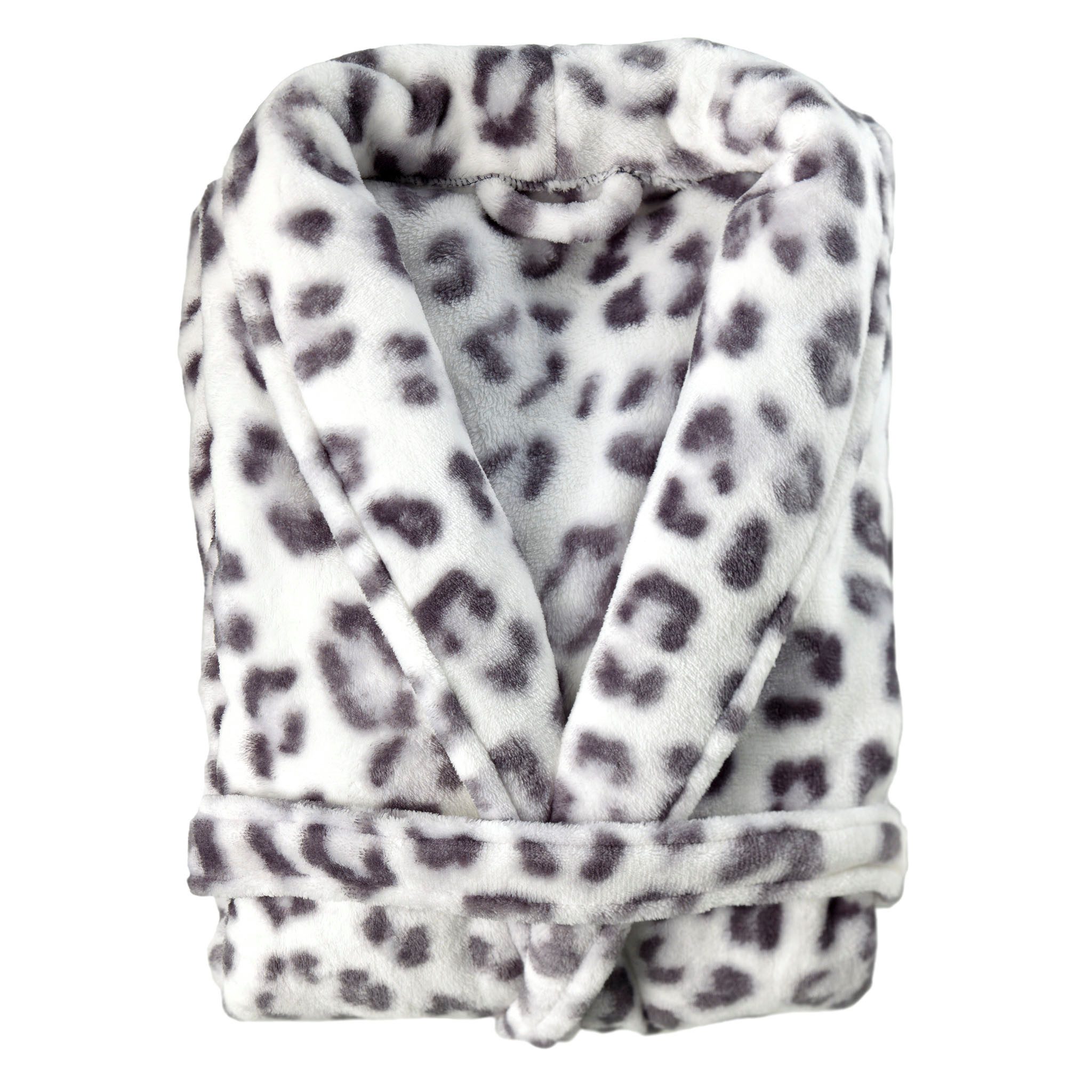 ZO HOME Bademantel Snow Leopard Bademantel Lang S Grey Bademantel S Grey Fa günstig online kaufen