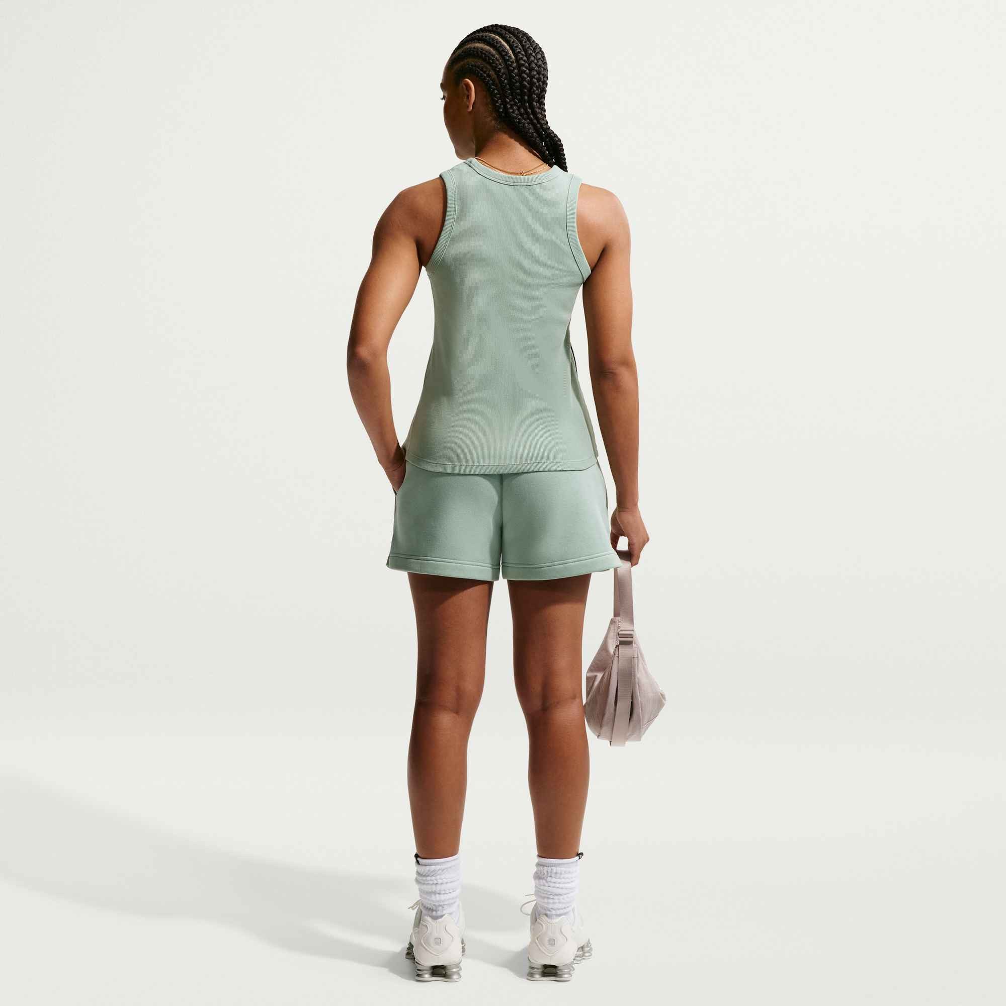 Nike Sportswear Tanktop W NSW RIB TIGHT TANK mit Rundhalsausschnitt, ohne Verschluss, aus Baumwolle und Elasthan