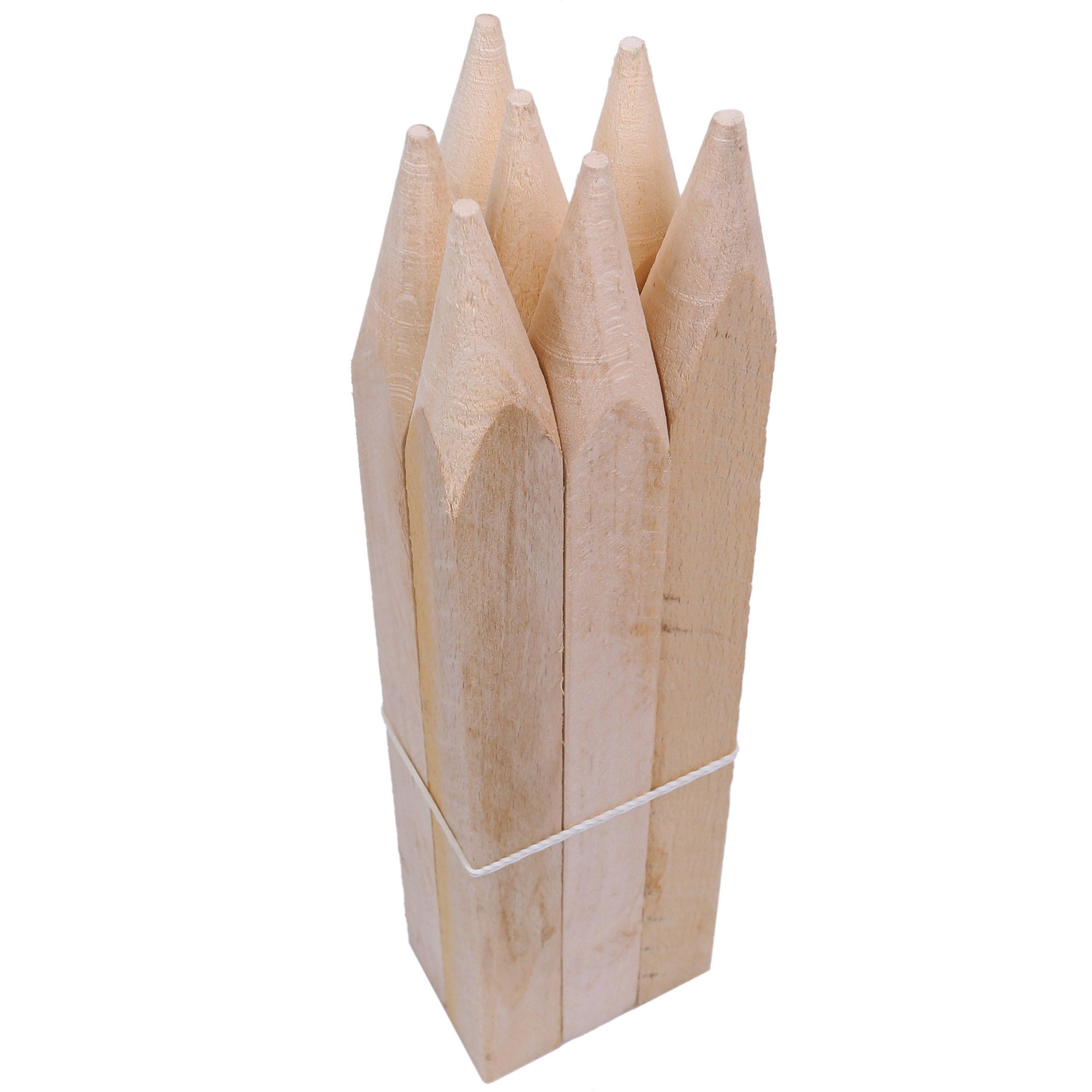Bellushortus Zaunpfosten Holzpfähle, Holzpflöcke, Zaunpfosten, angespitzt, 20 Stück