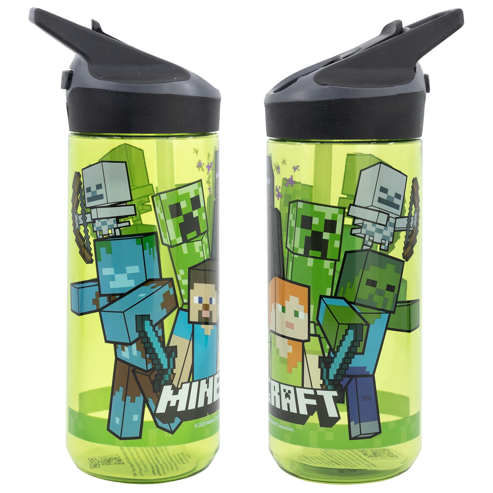 Minecraft Trinkflasche Minecraft Steve Alex Creeper Trinkflasche Flasche 620 ml