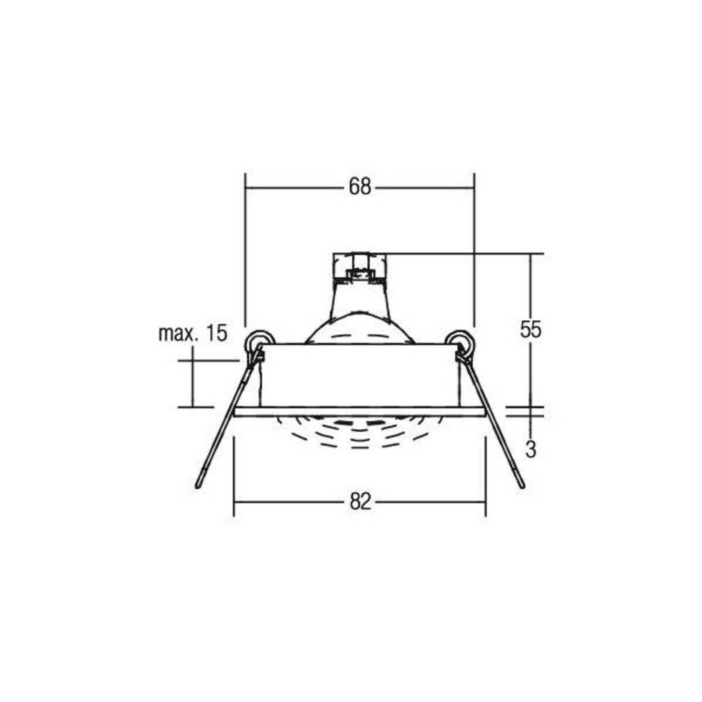 Brumberg LED Einbauleuchte Leuchten Einbaustrahler 50W alu-mt 0000 6325, Schwenkbar
