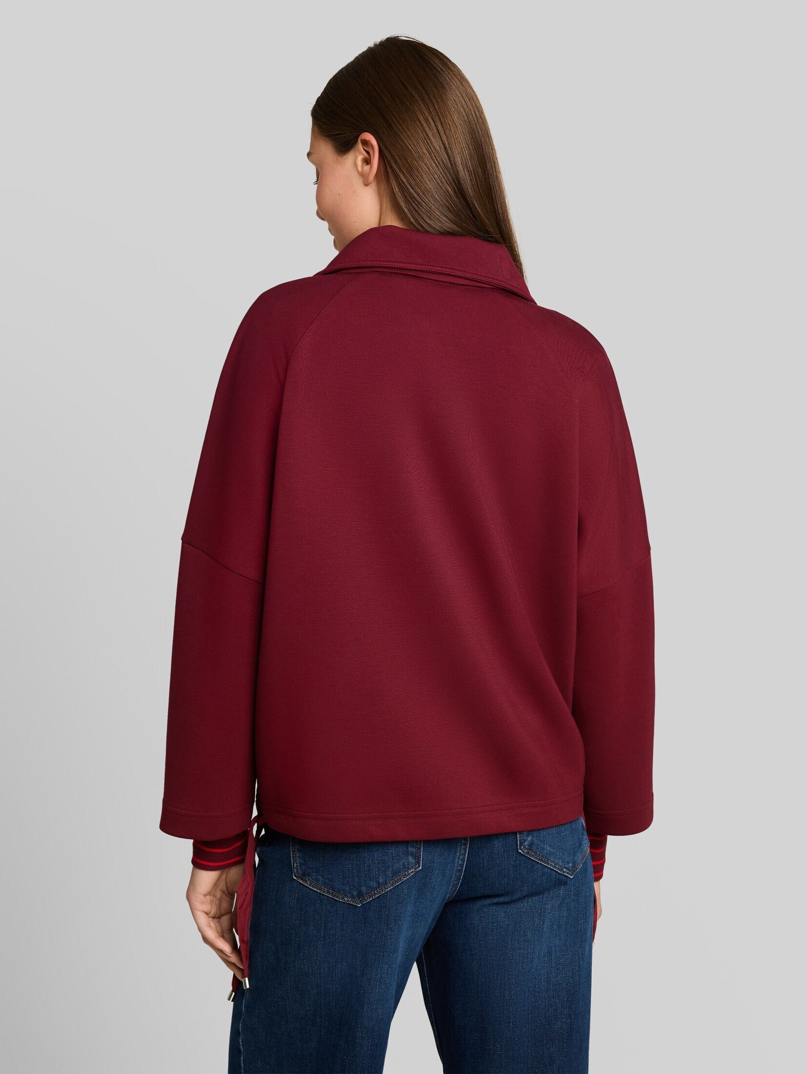 TOM TAILOR Sweatshirt Strick & Sweatshirts Boxy Fit Scuba Sweatjacke mit Taschen