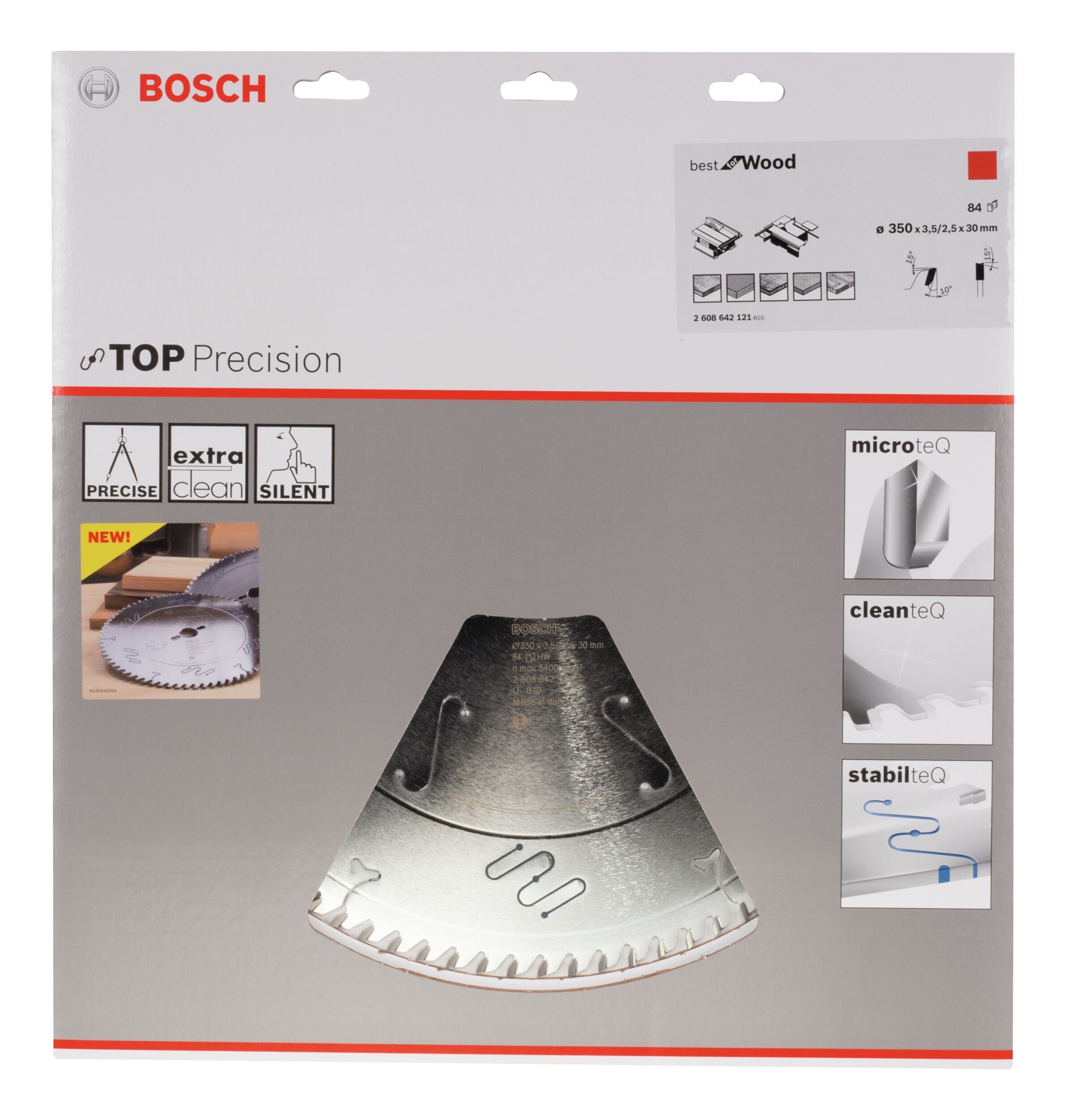 Precision BOSCH 30 x 3,5 Kreissägeblatt, Best x Wood 350 - for 84Z mm Top