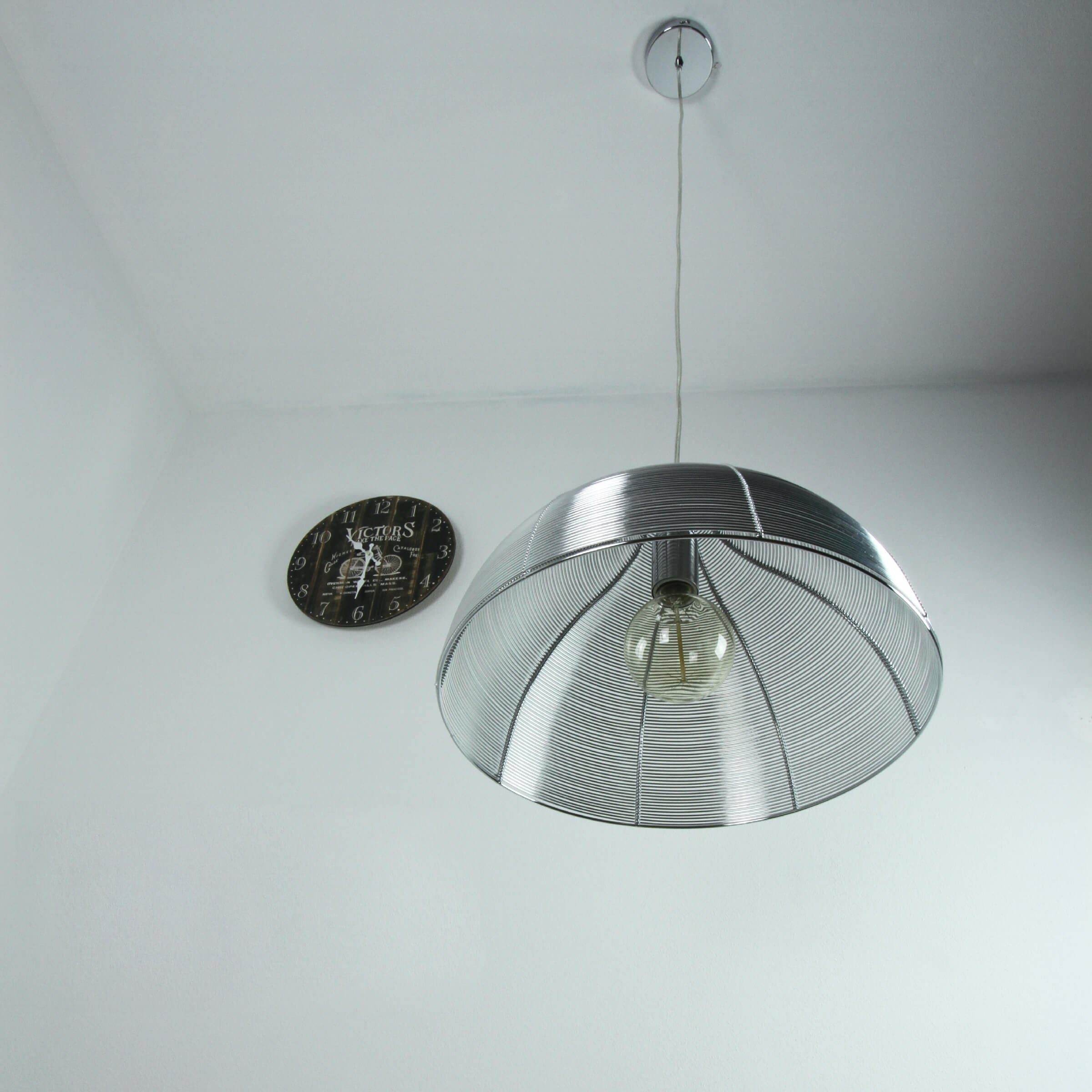 Licht-Erlebnisse Pendelleuchte OZ, ohne Pendellampe Lampe Silber Hängeleuchte Leuchtmittel, in Esszimmer Design