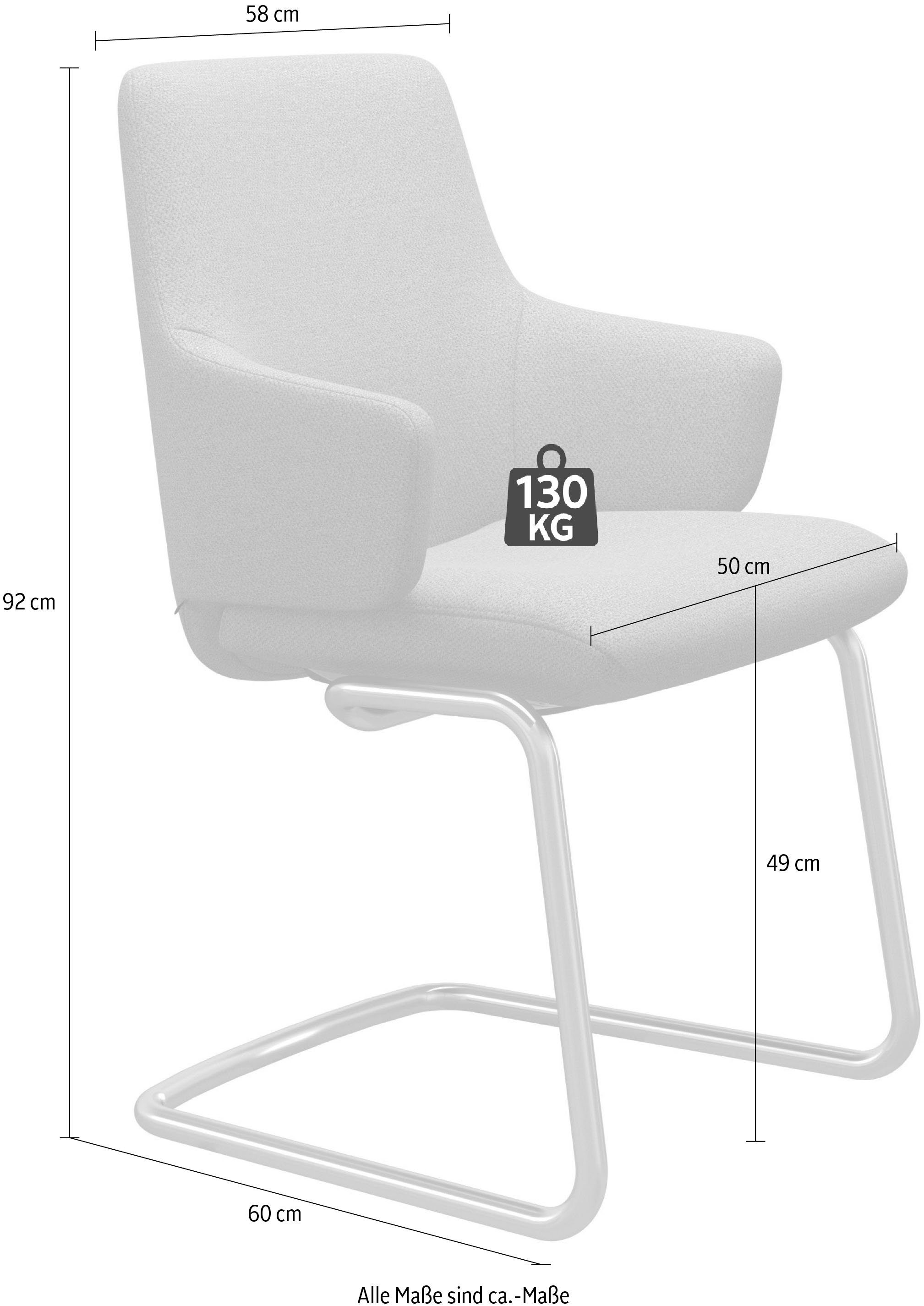 Stressless® Polsterstuhl Laurel, Low Back mit Armlehne, Größe L, mit Beinen aus Stahl in Schwarz matt