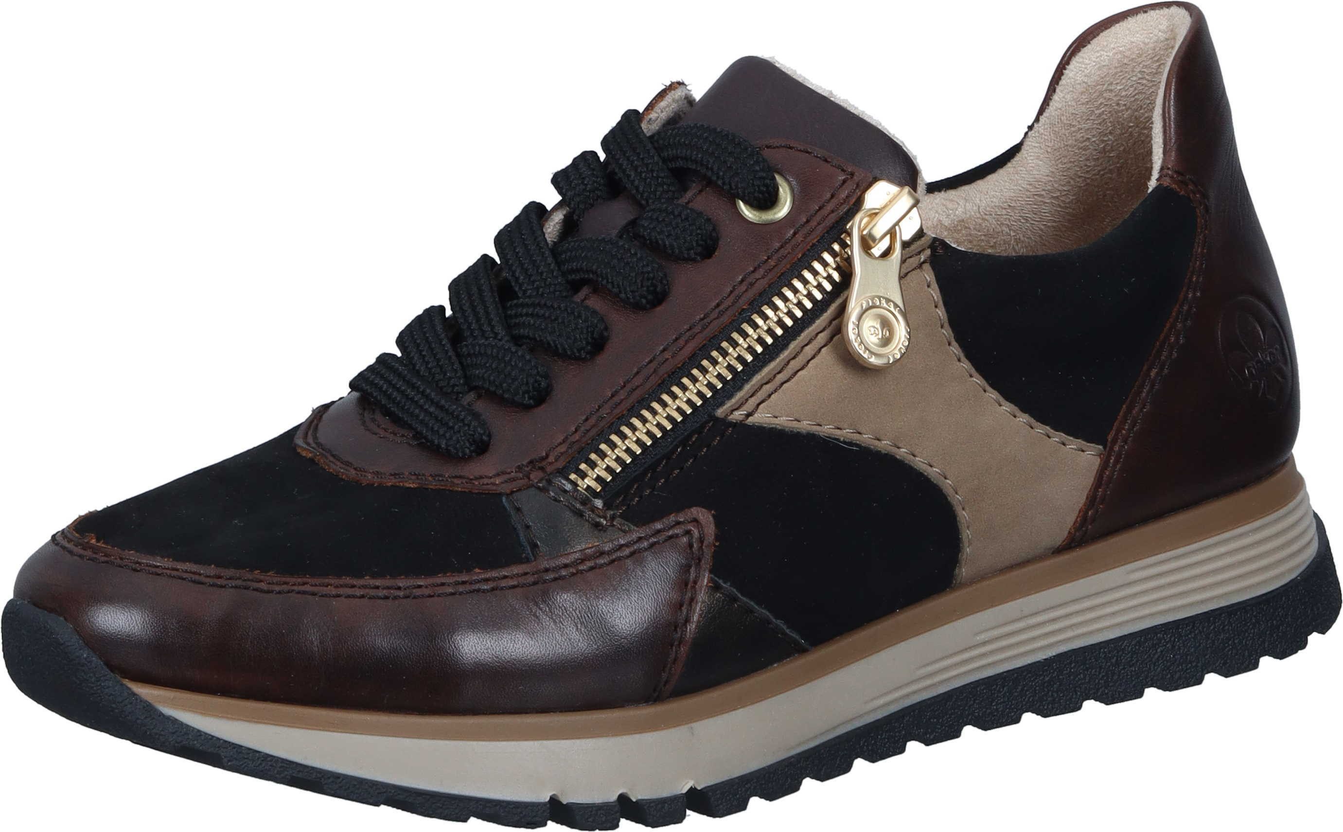 Rieker Sneaker Schnürschuh aus Leder/Veloursleder günstig online kaufen