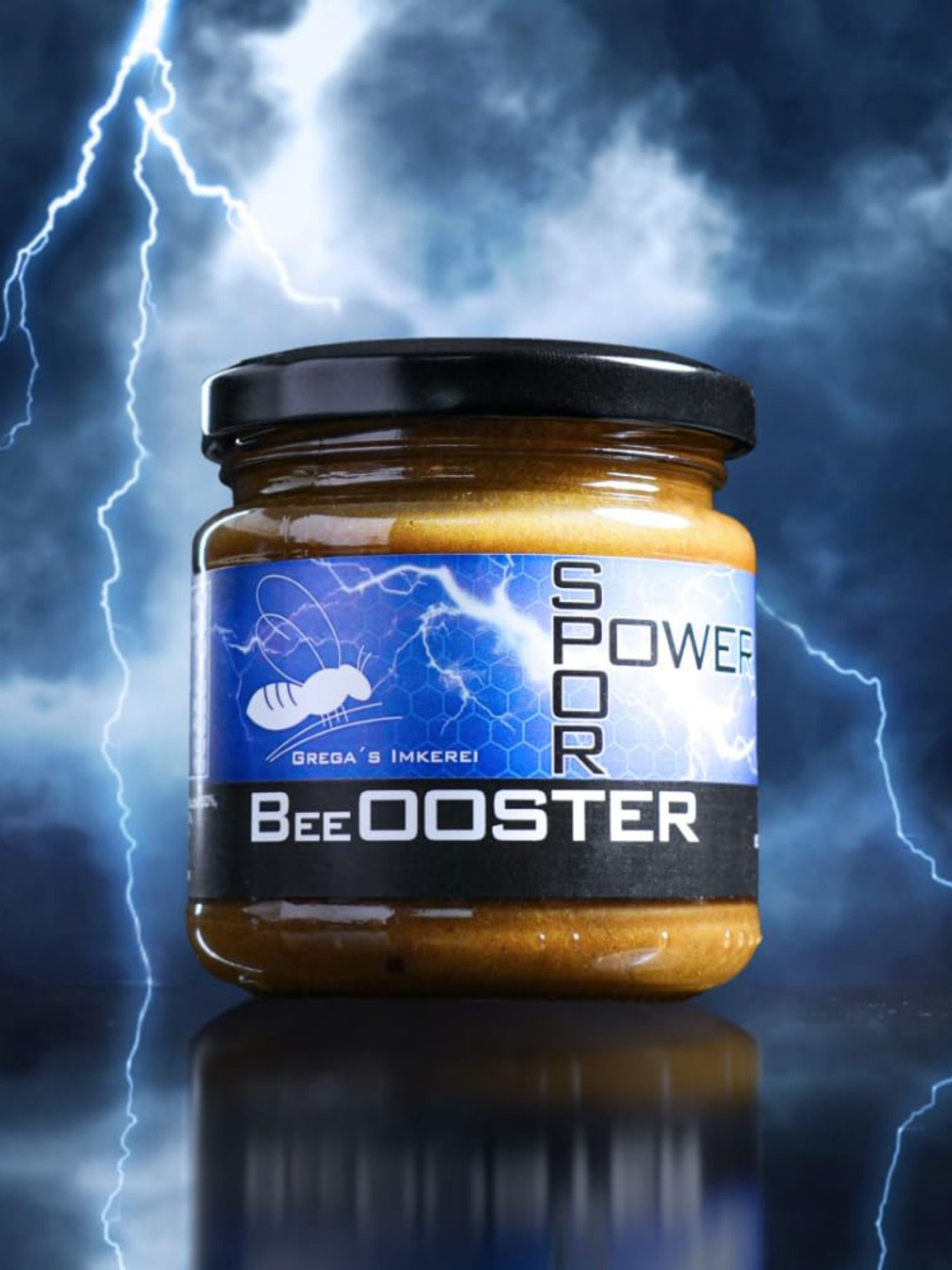 Grega´s Imkerei Honig BeeOOSTER Sport Power, 1 x 250 g, (im Glas die 5-fach Kraft aus Honig, Blütenpollen (30), Gelée Royale (5), Ginseng und Propolis), Handgem – Bild 5 von 5