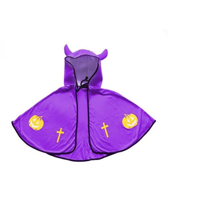 FeelGlad Vampir-Kostüm Halloween lila gestrickter Stoffumhang