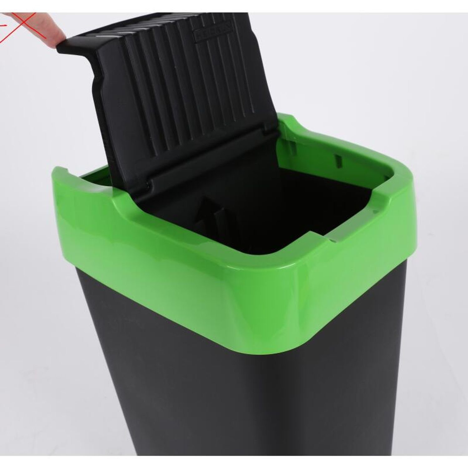 Heidrun Müll Mülleimer Box Schwing Behälter 6x Abfalleimer Korb Küche 18L Klappdeckel
