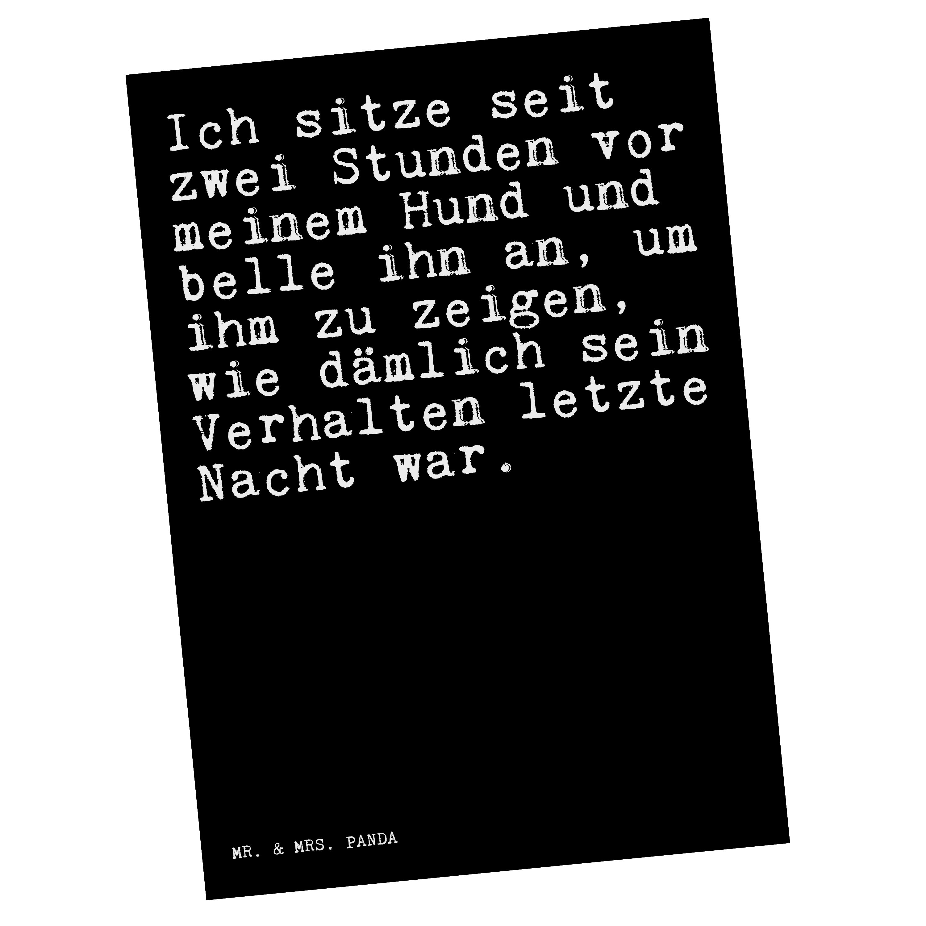 Mr. & sitze Schwarz Gesch Ich zwei... - Mrs. Geschenk, - seit Postkarte Karte, Panda Weisheiten