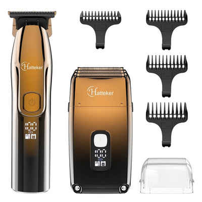 HATTEKER Beauty-Trimmer Neue Haarschneidemaschine Elektrorasierer 2 in 1 waschbarer Rasierer, 1 kompletter Satz, Wiederaufladbarer USB, 180 Minuten Laufzeit, Rasierer und Trimmer