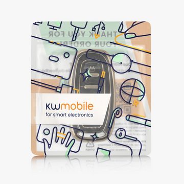 kwmobile Schlüsseltasche Autoschlüssel Hülle für Audi (1-tlg), Schlüsselhülle Silikon Cover