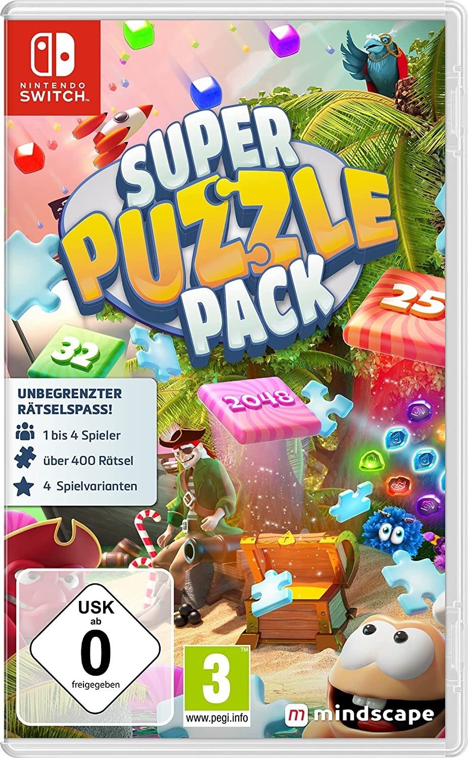 Puzzle Pack Adventure - über 400 Puzzle Spiele - Nintendo Switch (Code in a Box), Nintendo Switch