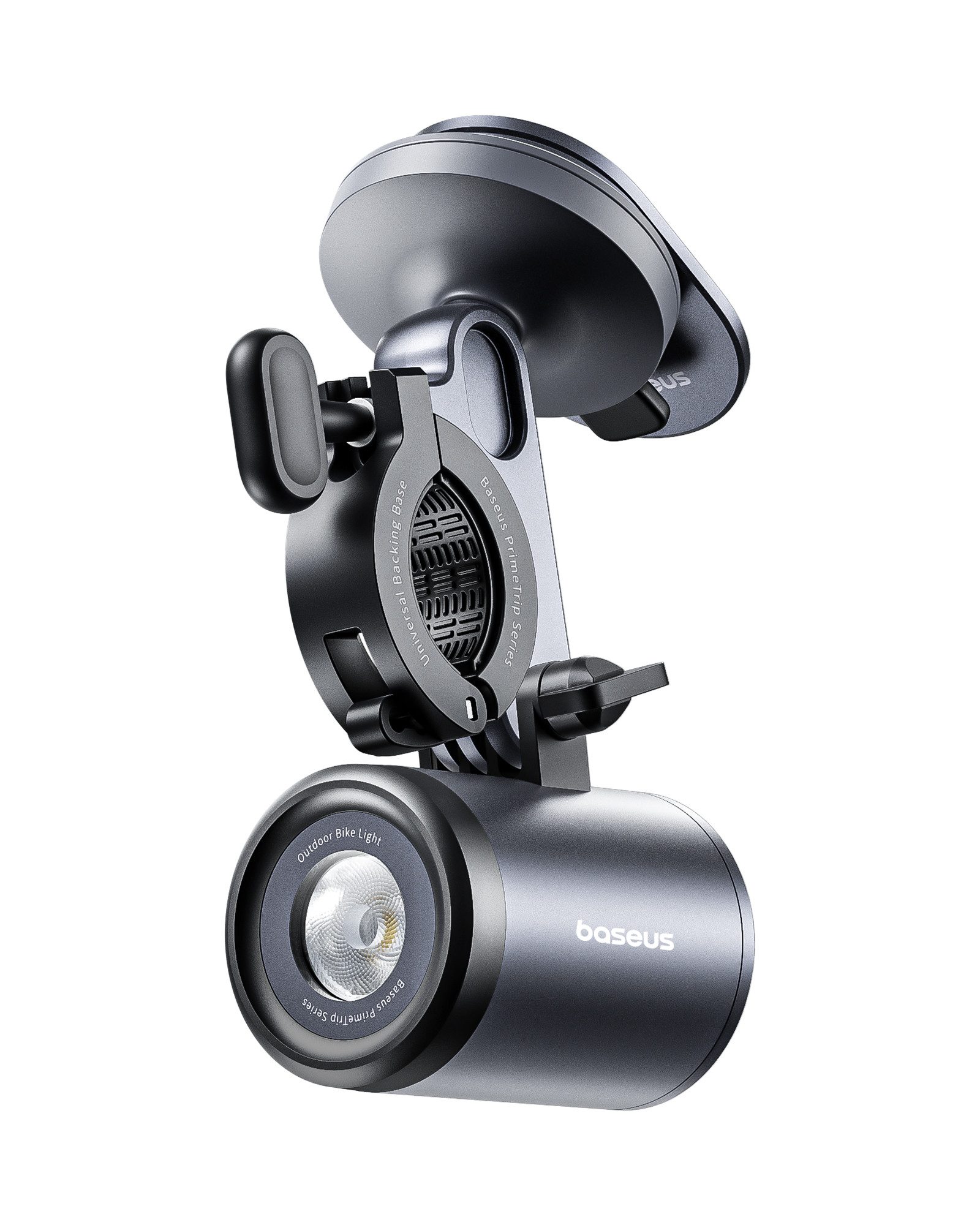 Baseus Fahrradbeleuchtung Prime Trip Series 2-in-1 Set mit Handyhalterung, wetterfest, 600 Lumen LED-Licht