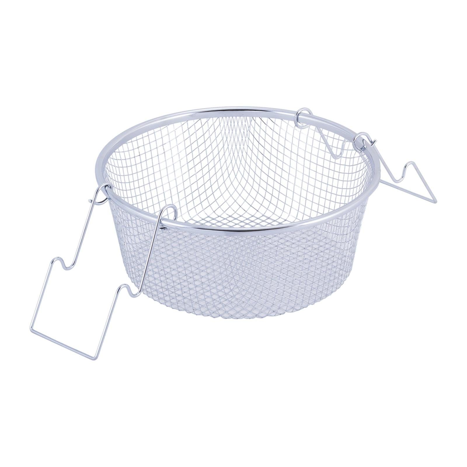 4BIG.fun Kochtopf Frittiertopf 6,5 L Edelstahl Induktion Pommestopf, (mit Nudelsieb und Glasdeckel)