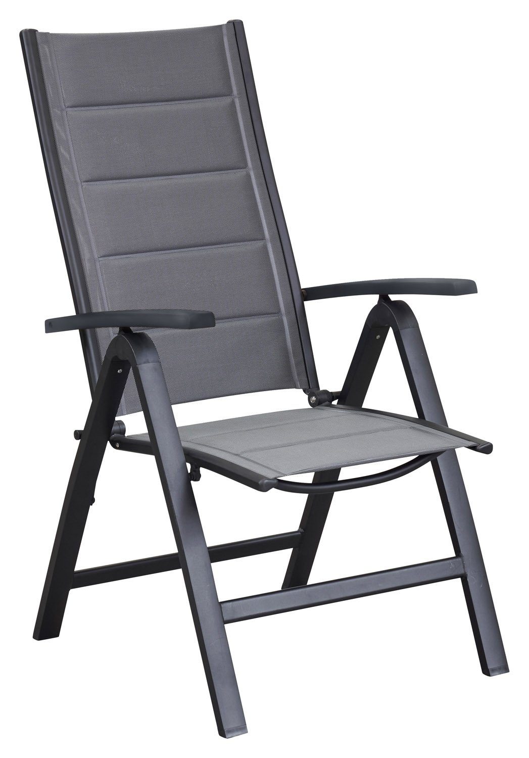 Outdoor Gartenstuhl UNICAMO, Aluminium, Textilen, Anthrazit, günstig online kaufen