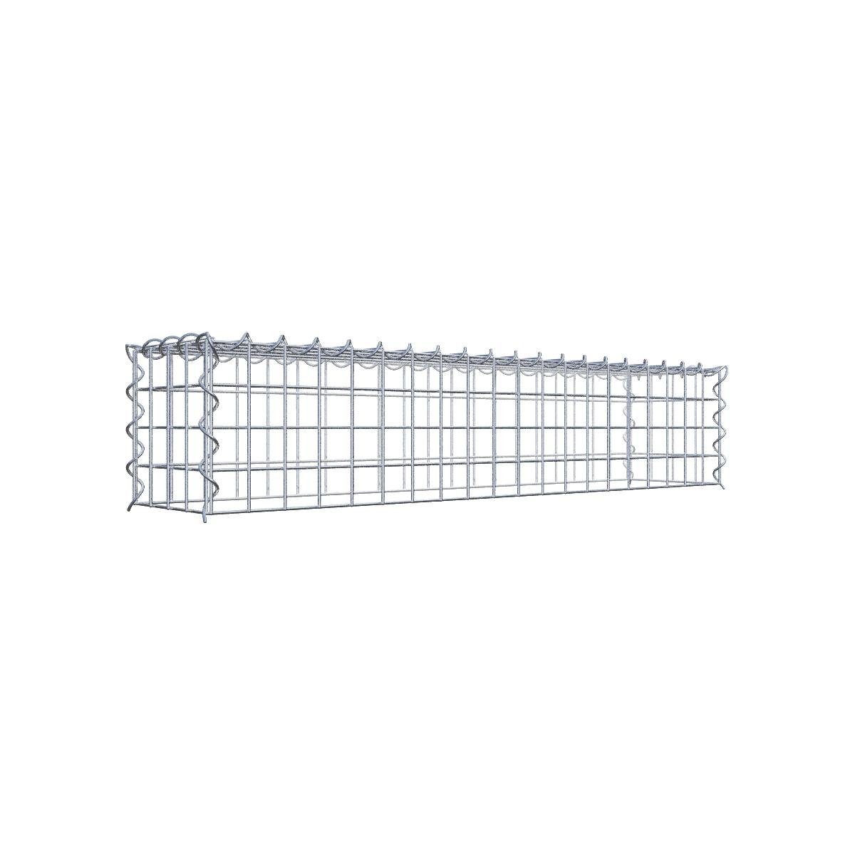 Gabionenzaun Anbaugabione Typ 3 100 cm x 20 cm x 20 cm (L x H x T), Maschenweite 5