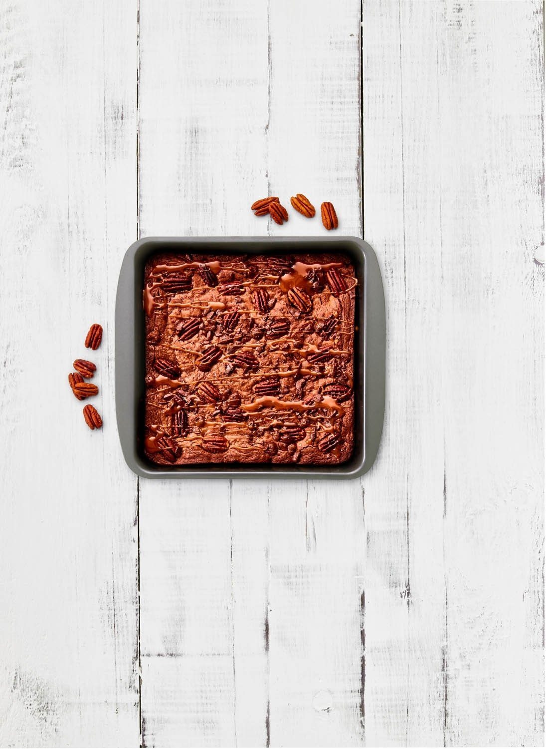 Birkmann Backform Brownieform EASY BAKING, 23 x 23 cm, Anthrazit, (1-tlg), antihaftbeschichtet