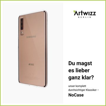 Artwizz Smartphone-Hülle Artwizz NoCase - Artwizz NoCase - Ultra dünne, elastische Schutzhülle aus TPU für Galaxy A7 (2018), Spaceblue