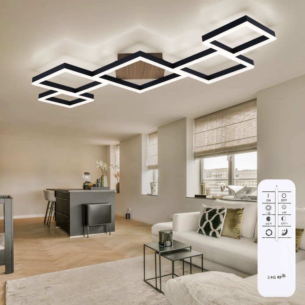 Warmweiß, Wohnzimmer LED LED Modern Kaltweiß, fest Deckenleuchte LED-Leuchtmittel Tageslichtweiß, Wohnzimmerlampe Neutralweiß, Globo verbaut, Deckenleuchte, dimmbar