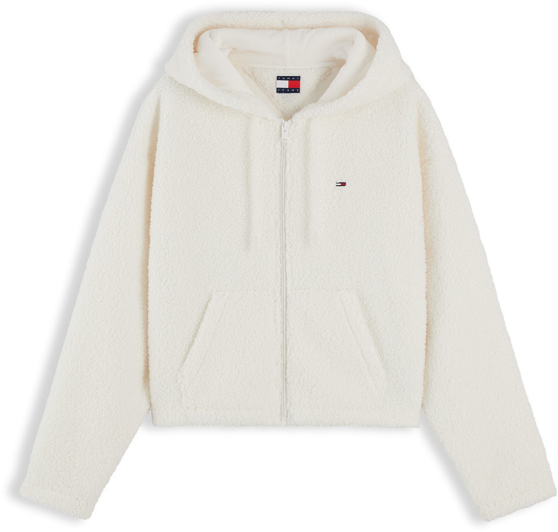 Tommy Jeans Kapuzensweatjacke TJW TEDDY HOODED ZIP THRU EXT mit flauschiger Haptik