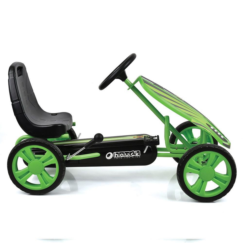 hauck TOYS FOR KIDS Speedster Pedal Vehicle - Green, Pedal Go-Kart & Pedal Car with Adjustable Bucket Seat (4-8 Years)