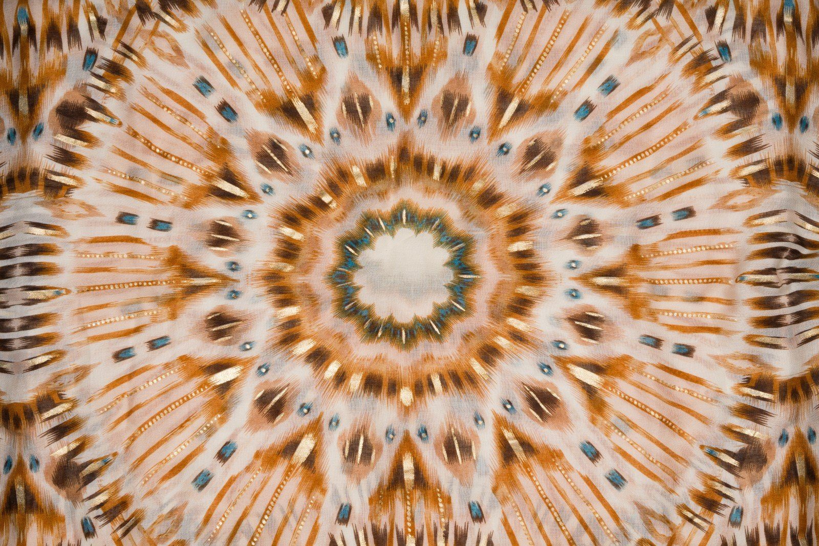 styleBREAKER Modeschal Schal Batik Muster Metallic günstig online kaufen