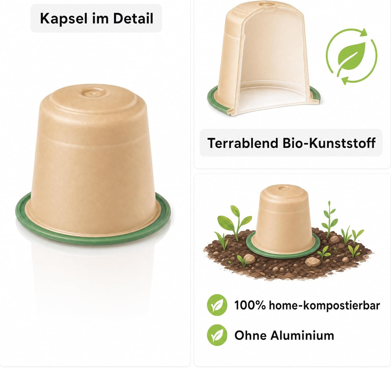 LK Trend & Style Kaffee Avanti EMMA Bio & Fairtrade Biocaps Kapseln, Bio-Kapseln 100% kompostierbar