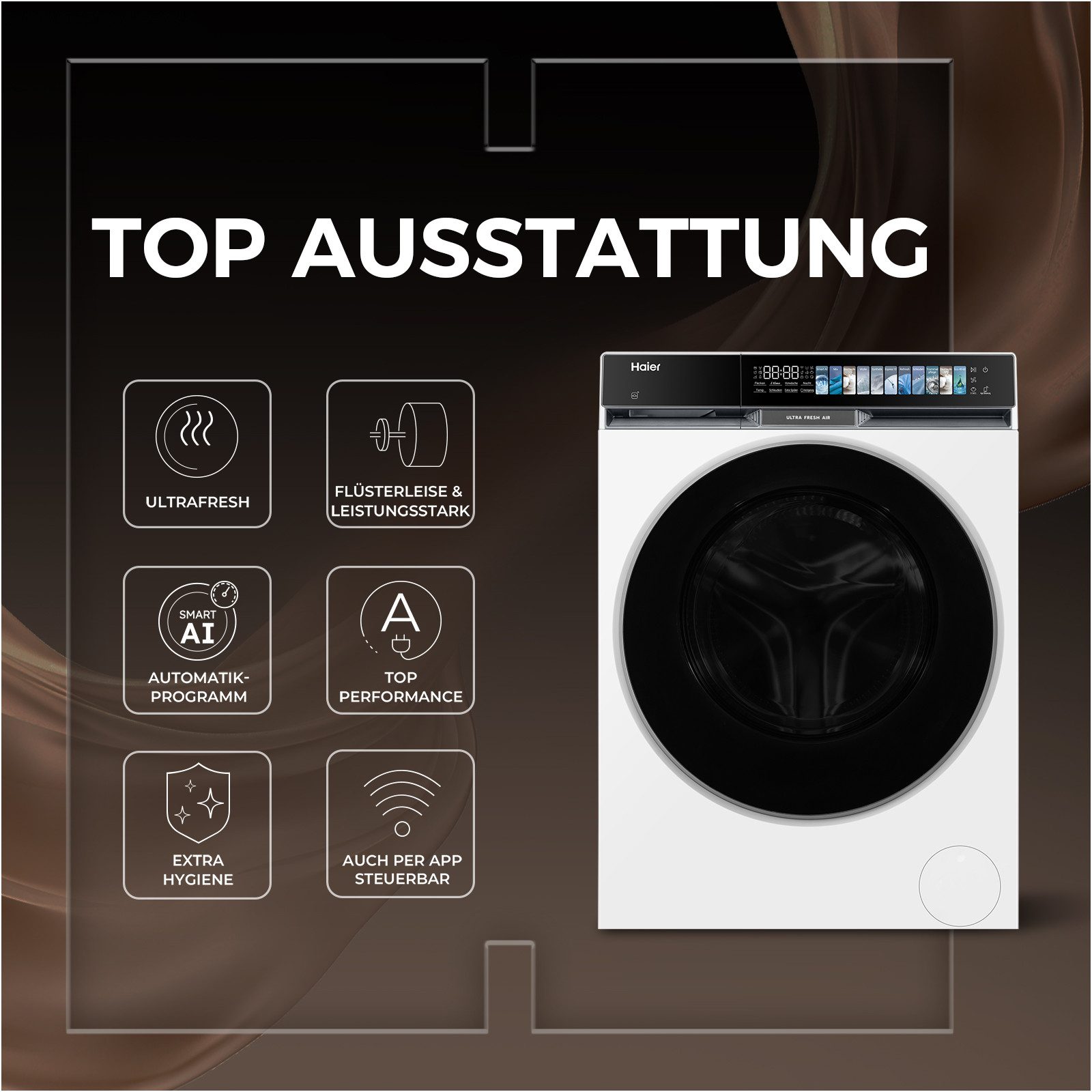 Haier Waschmaschine G9 Serie HW130-B14687U1, 13 kg, 1400 U/min, UltraFresh: Hält die Wäsche bis zu 12 Std. frisch
