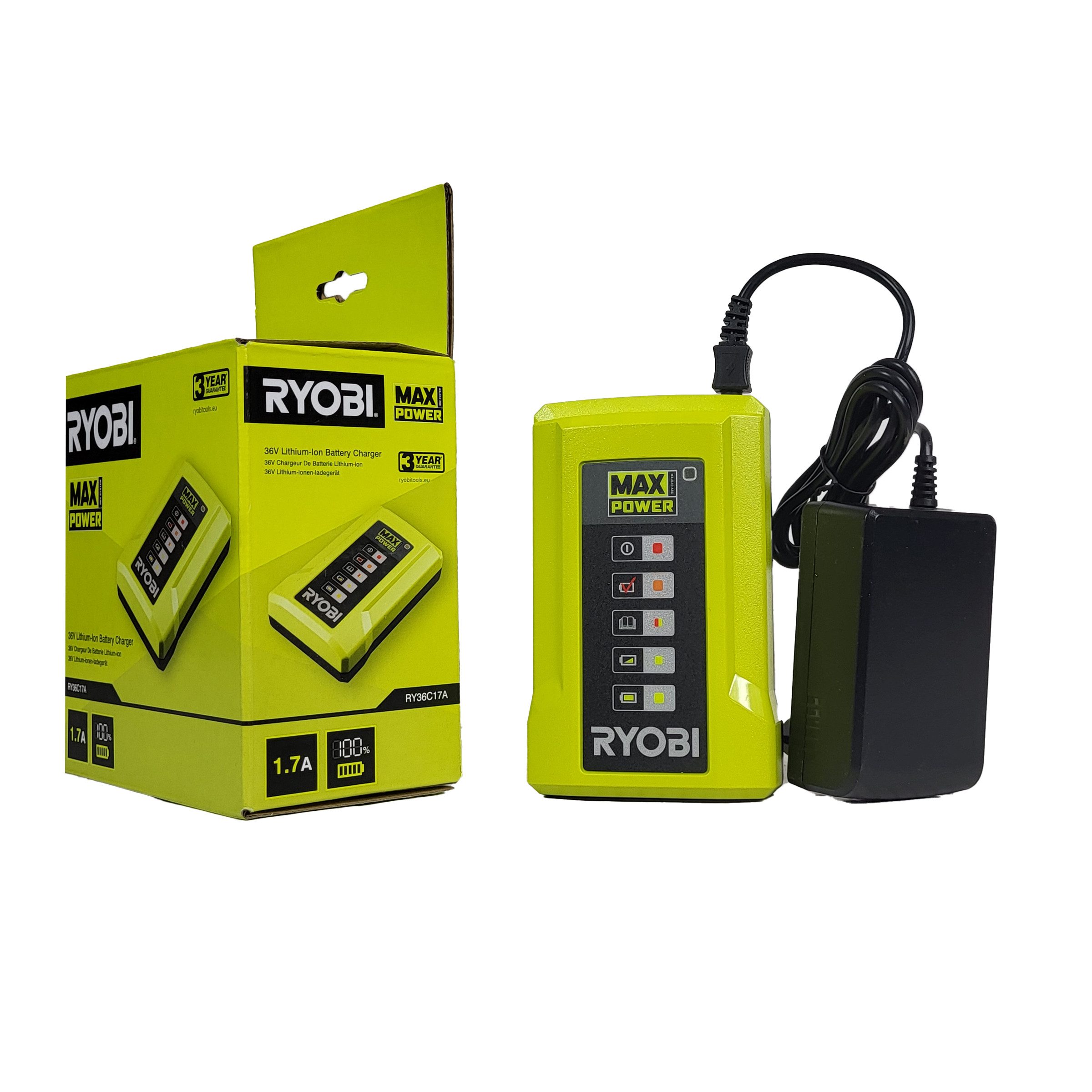 RYOBI Ryobi RY36C17A – 36V 1,7A Ladegerät für MAX POWER Akkus Akku-Ladestation (1-tlg)