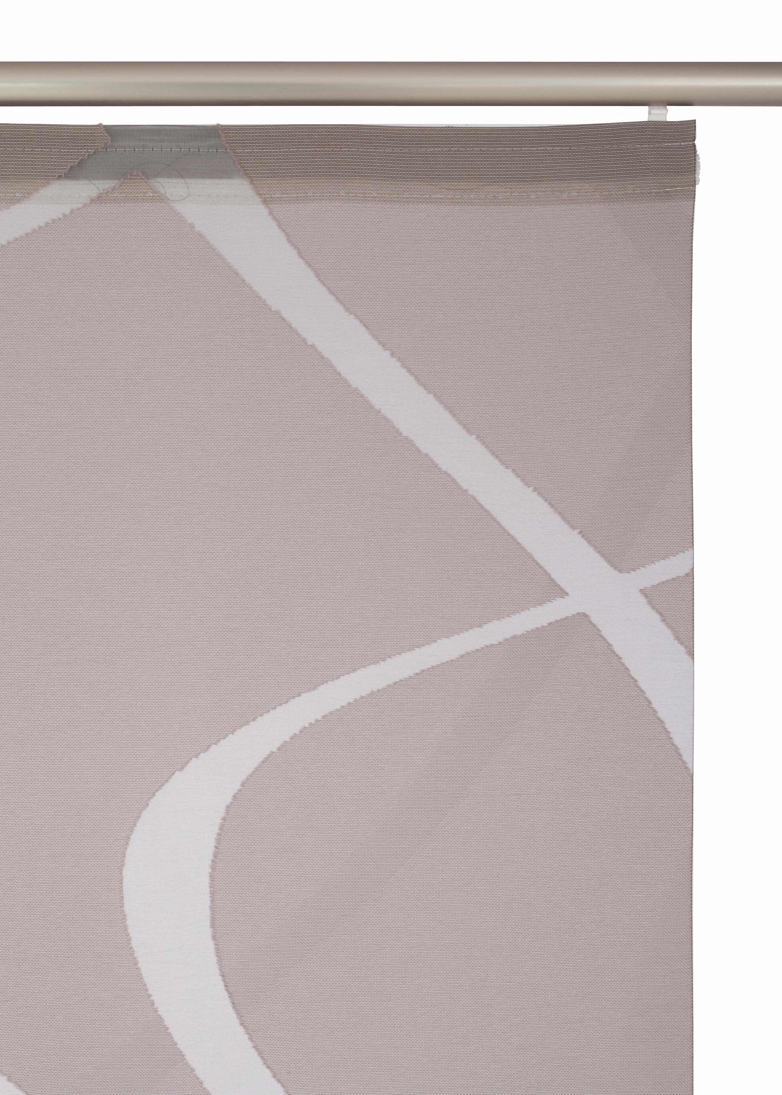 Neutex for you! Schiebegardine Rumbek (1 St), Klettband, halbtransparent, Scherli, inkl. Befestigungszubehör, Breite: 57 cm