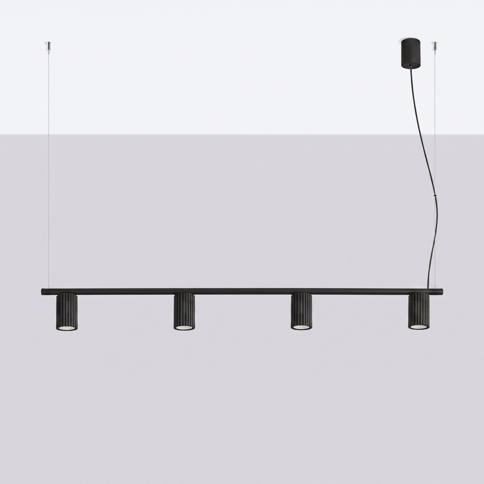 SOLLUX lighting Kronleuchter Kronleuchter KARBON 4 schwarz, Nicht enthalten