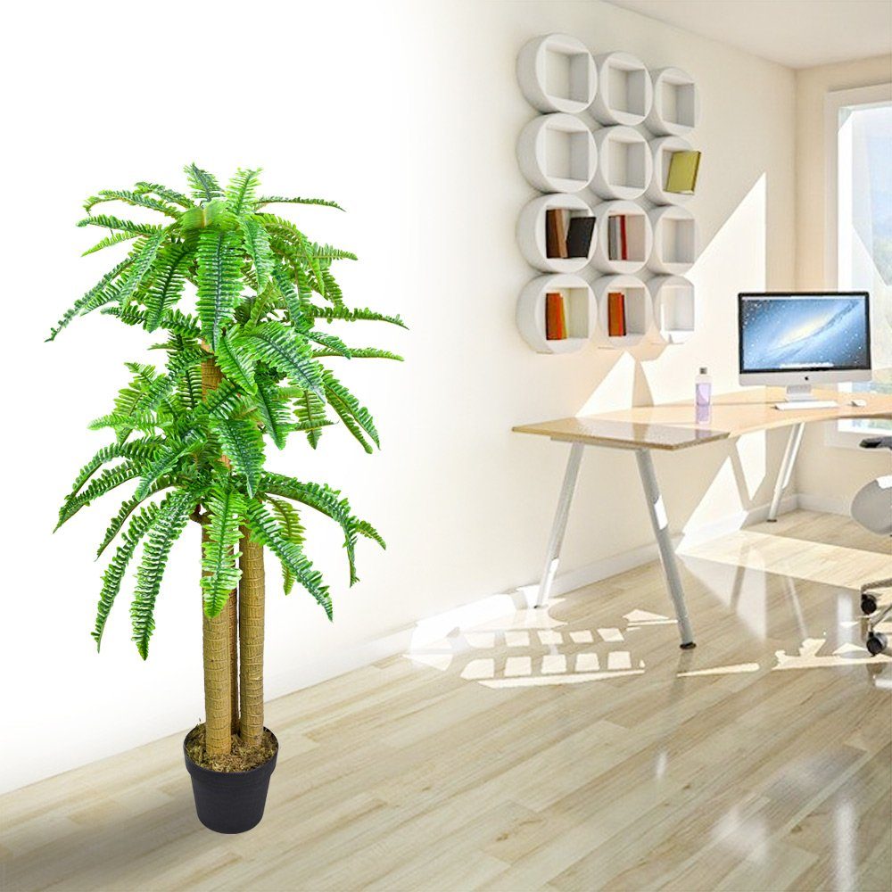 mit Decovego, Künstliche Baumfarn Kunstpflanze Decovego cm Pflanze Kunstpflanze 135 Topf Kunstbaum